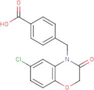 4-[(6-Chloro-2,3-dihydro-3-oxo-4H-1,4-benzoxazin-4-yl)methyl]benzoic acid
