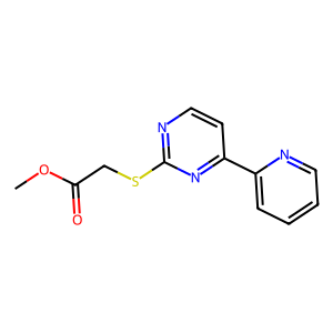 2-(Methoxycarbonylmethylthio)-4-(2-pyridyl)pyrimidine