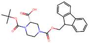 (S)-4-(((9H-Fluoren-9-yl)methoxy)carbonyl)-1-(tert-butoxycarbonyl)piperazine-2-carboxylic acid