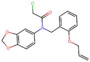 n-(1,3-Dioxaindan-5-yl)-2-chloro-n-{[2-(prop-2-en-1-yloxy)phenyl]methyl}acetamide