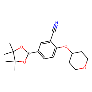 2-((Tetrahydro-2H-pyran-4-yl)oxy)-5-(4,4,5,5-tetramethyl-1,3,2-dioxaborolan-2-yl)benzonitrile