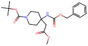 tert-Butyl 4-(((benzyloxy)carbonyl)amino)-4-(2-methoxy-2-oxoethyl)piperidine-1-carboxylate