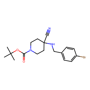 tert-Butyl 4-((4-bromobenzyl)amino)-4-cyanopiperidine-1-carboxylate