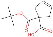 1-(tert-Butoxycarbonyl)cyclopent-3-ene-1-carboxylic acid