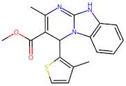 Methyl 2-methyl-4-(3-methylthiophen-2-yl)-4,10-dihydrobenzo[4,5]imidazo[1,2-a]pyrimidine-3-carboxy…