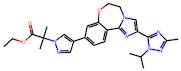 Ethyl 2-(4-(2-(1-isopropyl-3-methyl-1H-1,2,4-triazol-5-yl)-5,6-dihydrobenzo[f]imidazo[1,2-d][1,4...