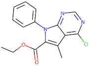 Ethyl 4-chloro-3-methyl-1-phenyl-1H-pyrrolo[2,3-d]pyrimidine-2-carboxylate