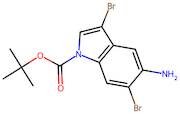 tert-Butyl 5-amino-3,6-dibromo-1H-indole-1-carboxylate