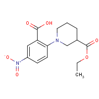 2-[3-(Ethoxycarbonyl)piperidin-1-yl]-5-nitrobenzoic acid