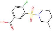 4-Chloro-3-[(3-methylpiperidin-1-yl)sulfonyl]benzoic acid