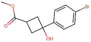 Methyl 3-(4-bromophenyl)-3-hydroxycyclobutane-1-carboxylate