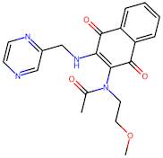 N-(1,4-dioxo-3-(pyrazin-2-ylmethylamino)-1,4-dihydronaphthalen-2-yl)-N-(2-methoxyethyl)acetamide