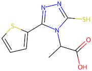 2-[3-sulfanyl-5-(thiophen-2-yl)-4h-1,2,4-triazol-4-yl]propanoic acid