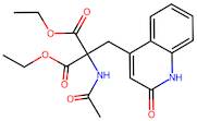 Diethyl 2-acetamido-2-((2-oxo-1,2-dihydroquinolin-4-yl)methyl)malonate