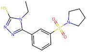 4-Ethyl-5-[3-(pyrrolidine-1-sulfonyl)phenyl]-4h-1,2,4-triazole-3-thiol