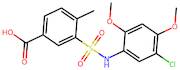 3-[(5-chloro-2,4-dimethoxyphenyl)sulfamoyl]-4-methylbenzoic acid