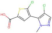 5-Chloro-4-(4-chloro-1-methyl-1H-pyrazol-5-yl)thiophene-2-carboxylic acid