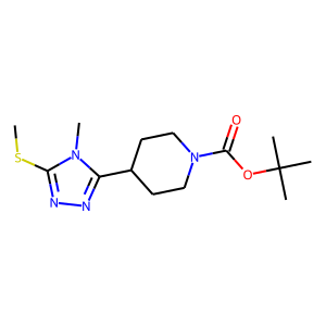 4-[4-Methyl-5-(methylthio)-4H-1,2,4-triazol-3-yl]piperidine, N-BOC protected