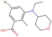 5-Bromo-3-(ethyl(tetrahydro-2H-pyran-4-yl)amino)-2-methylbenzoic acid