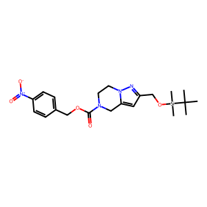 4-Nitrobenzyl 2-(((tert-butyldimethylsilyl)oxy)methyl)-6,7-dihydropyrazolo[1,5-a]pyrazine-5(4H)-ca…