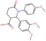 2-(3,4-Dimethoxyphenyl)-1-(4-methoxyphenyl)-6-oxopiperidine-3-carboxylic acid