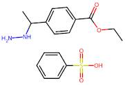 Ethyl 4-(1-hydrazinylethyl)benzoate benzenesulfonate