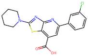 5-(3-Chlorophenyl)-2-(piperidin-1-yl)-[1,3]thiazolo[4,5-b]pyridine-7-carboxylic acid