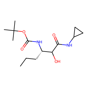 tert-Butyl ((3S)-1-(cyclopropylamino)-2-hydroxy-1-oxohexan-3-yl)carbamate