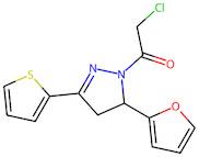 2-Chloro-1-(5-(furan-2-yl)-3-(thiophen-2-yl)-4,5-dihydro-1H-pyrazol-1-yl)ethan-1-one