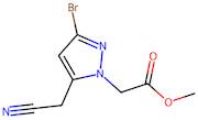 Methyl 2-(3-bromo-5-(cyanomethyl)-1H-pyrazol-1-yl)acetate