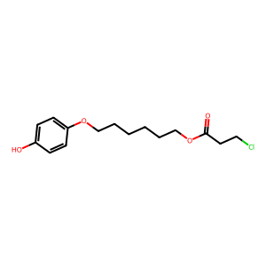 3-Chloropropanoic acid 6-(4-hydroxyphenoxy)hexyl ester