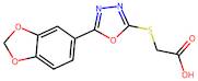 2-((5-(Benzo[d][1,3]dioxol-5-yl)-1,3,4-oxadiazol-2-yl)thio)acetic acid