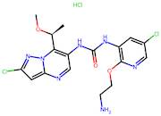 (S)-1-(2-(2-Aminoethoxy)-5-chloropyridin-3-yl)-3-(2-chloro-7-(1-methoxyethyl)pyrazolo[1,5-a]pyrimi…