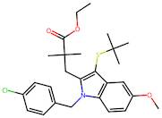 Ethyl 3-(3-(tert-butylthio)-1-(4-chlorobenzyl)-5-methoxy-1H-indol-2-yl)-2,2-dimethylpropanoate