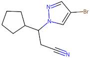 3-(4-Bromo-1H-pyrazol-1-yl)-3-cyclopentylpropanenitrile