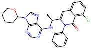 8-Chloro-2-phenyl-3-((1S)-1-((9-(tetrahydro-2H-pyran-2-yl)-9H-purin-6-yl)amino)ethyl)isoquinolin-1…