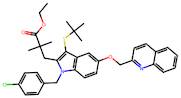 Ethyl 3-(3-(tert-butylthio)-1-(4-chlorobenzyl)-5-(quinolin-2-ylmethoxy)-1H-indol-2-yl)-2,2-dimethy…