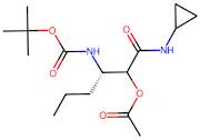 (3S)-3-((tert-butoxycarbonyl)amino)-1-(cyclopropylamino)-1-oxohexan-2-yl acetate