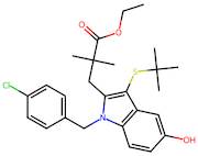 Ethyl 3-(3-(tert-butylthio)-1-(4-chlorobenzyl)-5-hydroxy-1H-indol-2-yl)-2,2-dimethylpropanoate