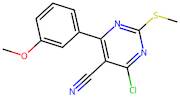 4-Chloro-6-(3-methoxyphenyl)-2-(methylthio)pyrimidine-5-carbonitrile