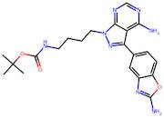 tert-Butyl (4-(4-amino-3-(2-aminobenzo[d]oxazol-5-yl)-1H-pyrazolo[3,4-d]pyrimidin-1-yl)butyl)carba…