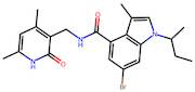 6-Bromo-1-(sec-butyl)-N-((4,6-dimethyl-2-oxo-1,2-dihydropyridin-3-yl)methyl)-3-methyl-1H-indole-4-…