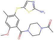 1-(4-(5-(2-Aminothiazol-5-ylthio)-2-methoxy-4-methylbenzoyl)piperazin-1-yl)ethanone