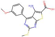 5-Amino-4-(3-methoxyphenyl)-2-(methylthio)thieno[2,3-d]pyrimidine-6-carboxylic acid