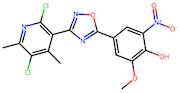 4-[3-(2,5-Dichloro-4,6-dimethyl-3-pyridinyl)-1,2,4-oxadiazol-5-yl]-2-methoxy-6-nitrophenol