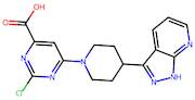 6-(4-(1H-Pyrazolo[3,4-b]pyridin-3-yl)piperidin-1-yl)-2-chloropyrimidine-4-carboxylic acid