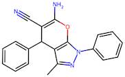 6-Amino-3-methyl-1,4-diphenyl-1,4-dihydropyrano[2,3-c]pyrazole-5-carbonitrile