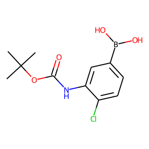 3-Amino-4-chlorobenzeneboronic acid, N-BOC protected