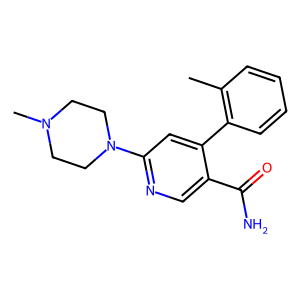 4-(2-Methylphenyl)-6-(4-methyl-1-piperazinyl)-3-pyridinecarboxamide