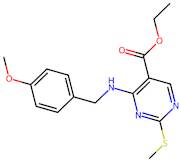 Ethyl 4-((4-methoxybenzyl)amino)-2-(methylthio)pyrimidine-5-carboxylate